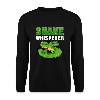 Snake Whisperer Snake Owner - Unisex Sweatshirt - black - Front - Alina (178cm) & Michal (187cm)