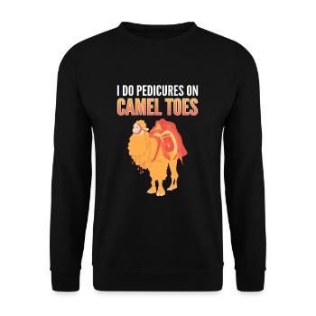 Je fais des pédicures sur des orteils de chameau des chameaux pédicure - Sweat-shirt Unisexe - noir - Devant - Alina (178cm) & Michal (187cm)