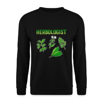 Herbologist Herbology Plants - Unisex Pullover - Schwarz - Vorne - Alina (178cm) & Michal (187cm)