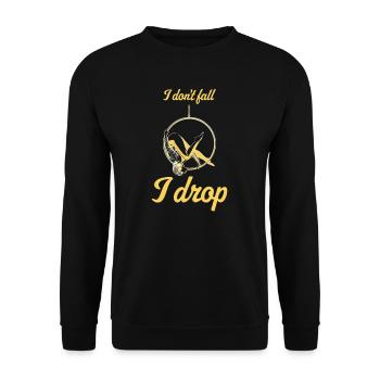 Aerial Silks I acrobatics dancer yoga design for - Unisex Sweatshirt - black - Front - Alina (178cm) & Michal (187cm)