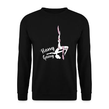 Aerial Silks I acrobatics dancer yoga design for - Unisex Sweatshirt - black - Front - Alina (178cm) & Michal (187cm)