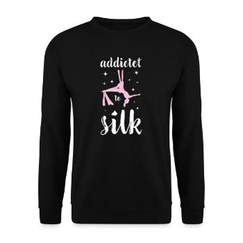 Aerial Silks I acrobatics dancer yoga design for - Unisex Sweatshirt - black - Front - Alina (178cm) & Michal (187cm)