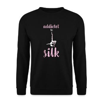 Aerial Silks I acrobatics dancer yoga design for - Unisex Sweatshirt - black - Front - Alina (178cm) & Michal (187cm)