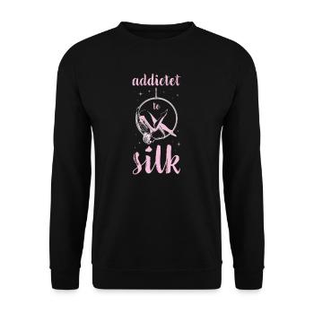 Aerial Silks I acrobatics dancer yoga design for - Unisex Sweatshirt - black - Front - Alina (178cm) & Michal (187cm)