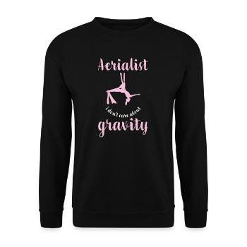 Aerial Silks I acrobatics dancer yoga design for - Unisex Sweatshirt - black - Front - Alina (178cm) & Michal (187cm)