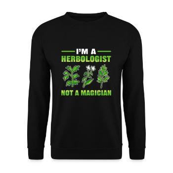 Je suis un herbologiste, pas un magicien Herboristerie Plantes - Sweat-shirt Unisexe - noir - Devant - Alina (178cm) & Michal (187cm)