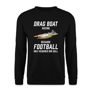 Drag Boat Racing I Drag Boat Driver Speedboat - Unisex Pullover - Schwarz - Vorne - Alina (178cm) & Michal (187cm)