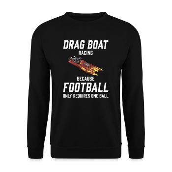 Drag Boat Racing I Drag Boat Driver Speedboat - Unisex Pullover - Schwarz - Vorne - Alina (178cm) & Michal (187cm)
