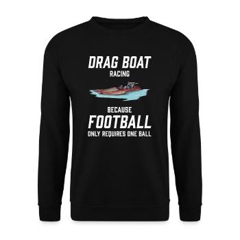 Drag Boat Racing I Drag Boat Driver Speedboat - Unisex Pullover - Schwarz - Vorne - Alina (178cm) & Michal (187cm)