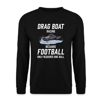Drag Boat Racing I Drag Boat Driver Speedboat - Unisex Pullover - Schwarz - Vorne - Alina (178cm) & Michal (187cm)