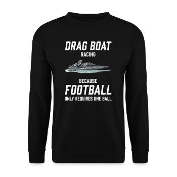 Drag Boat Racing I Drag Boat Driver Speedboat - Unisex Pullover - Schwarz - Vorne - Alina (178cm) & Michal (187cm)