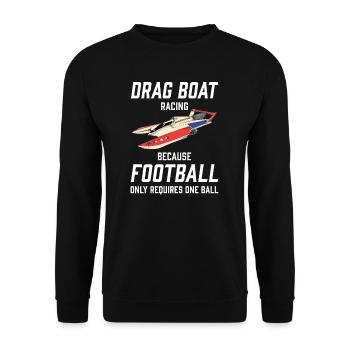 Drag Boat Racing I Drag Boat Driver Speedboat - Unisex Pullover - Schwarz - Vorne - Alina (178cm) & Michal (187cm)