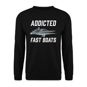 Drag Boat Racing I Drag Boat Driver Speedboat - Unisex Pullover - Schwarz - Vorne - Alina (178cm) & Michal (187cm)