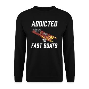 Drag Boat Racing I Drag Boat Driver Speedboat - Unisex Pullover - Schwarz - Vorne - Alina (178cm) & Michal (187cm)