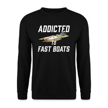 Drag Boat Racing I Drag Boat Driver Speedboat - Unisex Pullover - Schwarz - Vorne - Alina (178cm) & Michal (187cm)