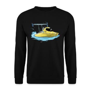 Drag Boat Racing I Drag Boat Driver Speedboat - Unisex Pullover - Schwarz - Vorne - Alina (178cm) & Michal (187cm)