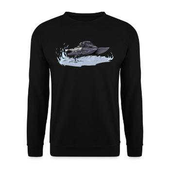 Drag Boat Racing I Drag Boat Driver Speedboat - Unisex Pullover - Schwarz - Vorne - Alina (178cm) & Michal (187cm)