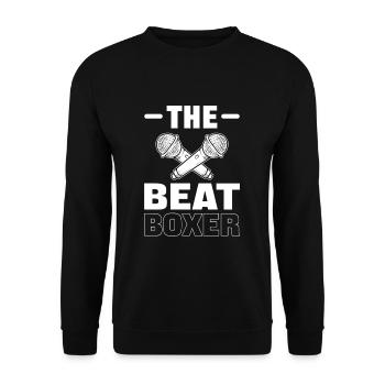 The BeatBoxer Beatboxing Beatbox - Unisex Sweatshirt - black - Front - Alina (178cm) & Michal (187cm)