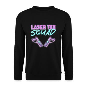 Laser Tag Squad - Sweat-shirt Unisexe - noir - Devant - Alina (178cm) & Michal (187cm)