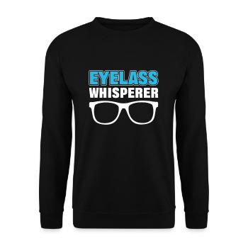 Eyeglass Whisperer Ophthalmologist Optician - Unisex Sweatshirt - black - Front - Alina (178cm) & Michal (187cm)