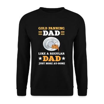 Papa orpaillage comme un papa ordinaire Orpaillage - Sweat-shirt Unisexe - noir - Devant - Alina (178cm) & Michal (187cm)