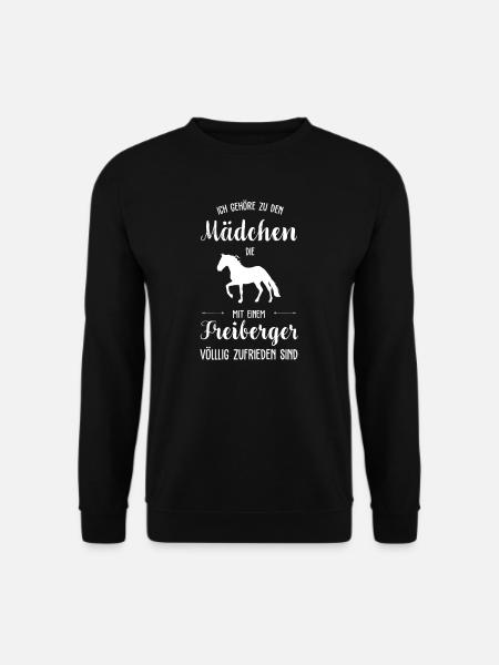 Freiberger I Pony Pferde Spruch Motiv für Reiterin - Unisex Pullover - Schwarz