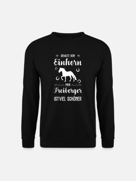 Freiberger I Pony Pferde Spruch Motiv für Reiterin - Unisex Pullover - Schwarz