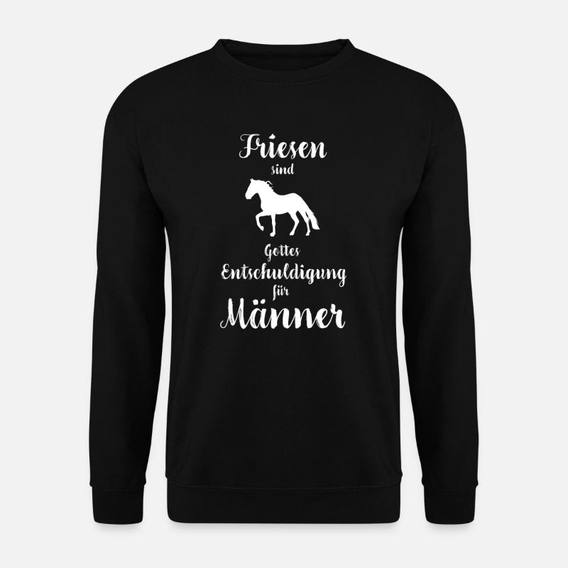 Friese I Pony Pferde Spruch Motiv für Reiterin - Unisex Pullover - Schwarz