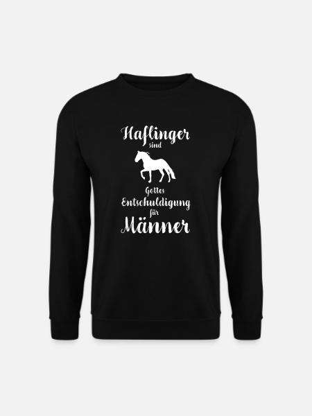 Haflinger I Pony Pferde Spruch Motiv für Reiterin - Unisex Pullover - Schwarz