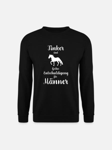 Tinker I Pony Pferde Spruch Motiv für Reiterin - Unisex Pullover - Schwarz
