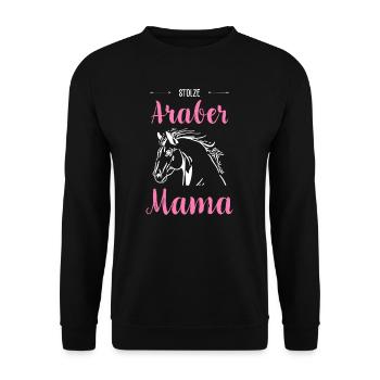 Arabe I Poney Cheval Dicton Motif pour Cavalier - Sweat-shirt Unisexe - noir - Devant - Alina (178cm) & Michal (187cm)