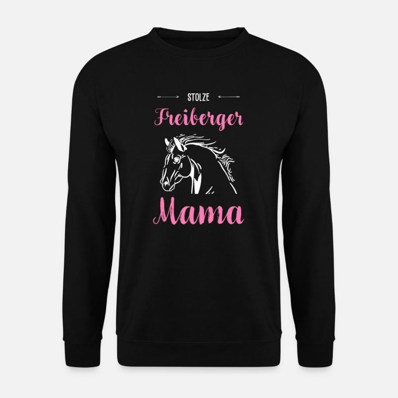 Freiberger I Pony Pferde Spruch Motiv für Reiterin - Unisex Pullover - Schwarz