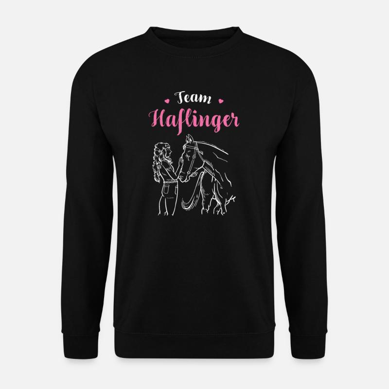 Haflinger I Pony Pferde Spruch Motiv für Reiterin - Unisex Pullover - Schwarz