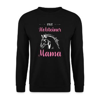 Holsteiner I Pony Horse Saying Motif pour cavalier - Sweat-shirt Unisexe - noir - Devant - Alina (178cm) & Michal (187cm)