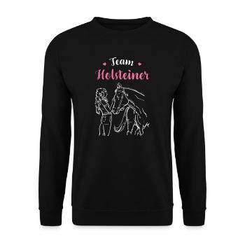 Holsteiner I Pony Horse Saying Motif pour cavalier - Sweat-shirt Unisexe - noir - Devant - Alina (178cm) & Michal (187cm)