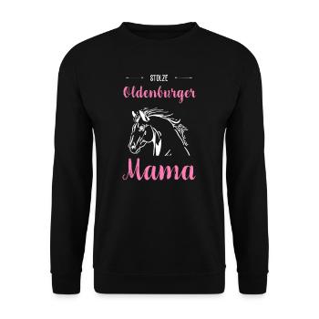 Oldenburger I Pony Pferde Spruch Motiv für - Unisex Pullover - Schwarz - Vorne - Alina (178cm) & Michal (187cm)