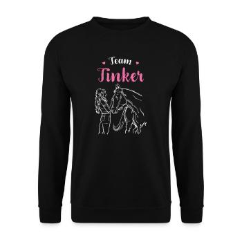 Tinker I Pony Horse Saying Motif pour cavalier - Sweat-shirt Unisexe - noir - Devant - Alina (178cm) & Michal (187cm)