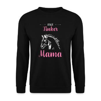 Tinker I Pony Horse Saying Motif pour cavalier - Sweat-shirt Unisexe - noir - Devant - Alina (178cm) & Michal (187cm)