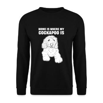 Home Is Where My Cockapoo Is Cockapoo Dog - Unisex Pullover - Schwarz - Vorne - Alina (178cm) & Michal (187cm)