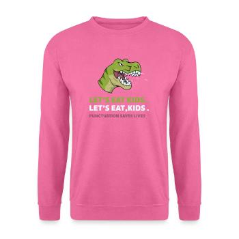 La ponctuation sauve des vies I Drôle de grammaire anglaise - Sweat-shirt Unisexe - rose - Devant