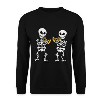 Trompettiste Cadeau Musique Groupe Trompette - Sweat-shirt Unisexe - noir - Devant - Alina (178cm) & Michal (187cm)