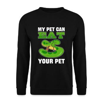Mon animal peut manger votre animal de compagnie Reptile Propriétaire Snake - Sweat-shirt Unisexe - noir - Devant - Alina (178cm) & Michal (187cm)