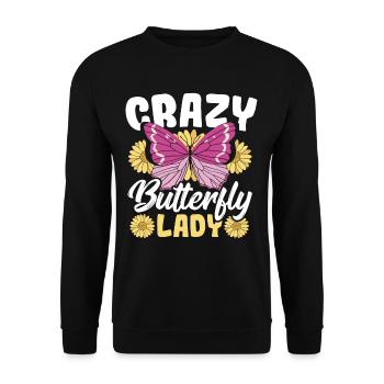 Monarch Schmetterling Schmetterlinge Pflanzung Ent - Unisex Pullover - Schwarz - Vorne - Alina (178cm) & Michal (187cm)