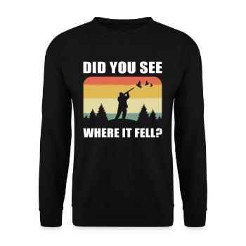 Chasse au pigeon Chasse aux pigeons Chasseur de pigeons Oiseau Gurr Sourd - Sweat-shirt Unisexe - noir - Devant - Alina (178cm) & Michal (187cm)