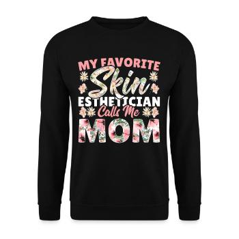 My Favorite Skin Esthetician Calls Me Mom - Unisex Sweatshirt - black - Front - Alina (178cm) & Michal (187cm)