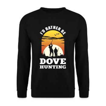Chasse aux pigeons Chasse aux pigeons Chasseur de pigeons Chasse aux pigeons - Sweat-shirt Unisexe - noir - Devant - Alina (178cm) & Michal (187cm)