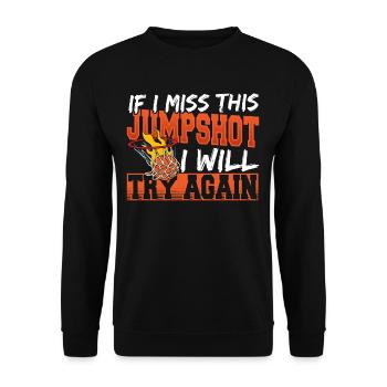 Basketballer Basketball Basketball Spieler Slamdun - Unisex Pullover - Schwarz - Vorne - Alina (178cm) & Michal (187cm)