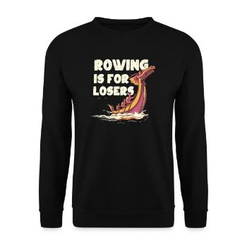 Drachenboot Paddelboot Japan japanisches Rudern - Unisex Pullover - Schwarz - Vorne - Alina (178cm) & Michal (187cm)