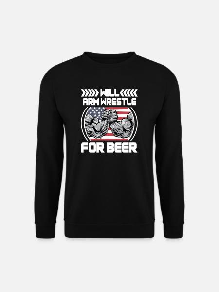 Armworstelboom kappen krachttraining Armwrestling - Uniseks sweater - zwart