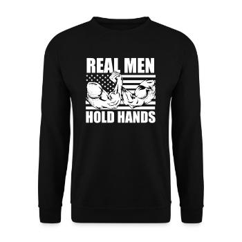 Arm wrestling tree felling weight training Armwrestling - Unisex Sweatshirt - black - Front - Alina (178cm) & Michal (187cm)